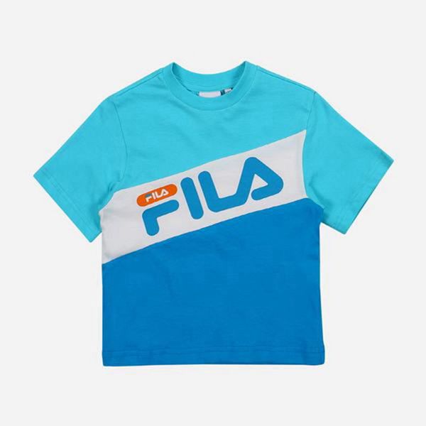 Fila Heritage S/S Boy's T-Shirts - Turquoise,NZ 15-96728